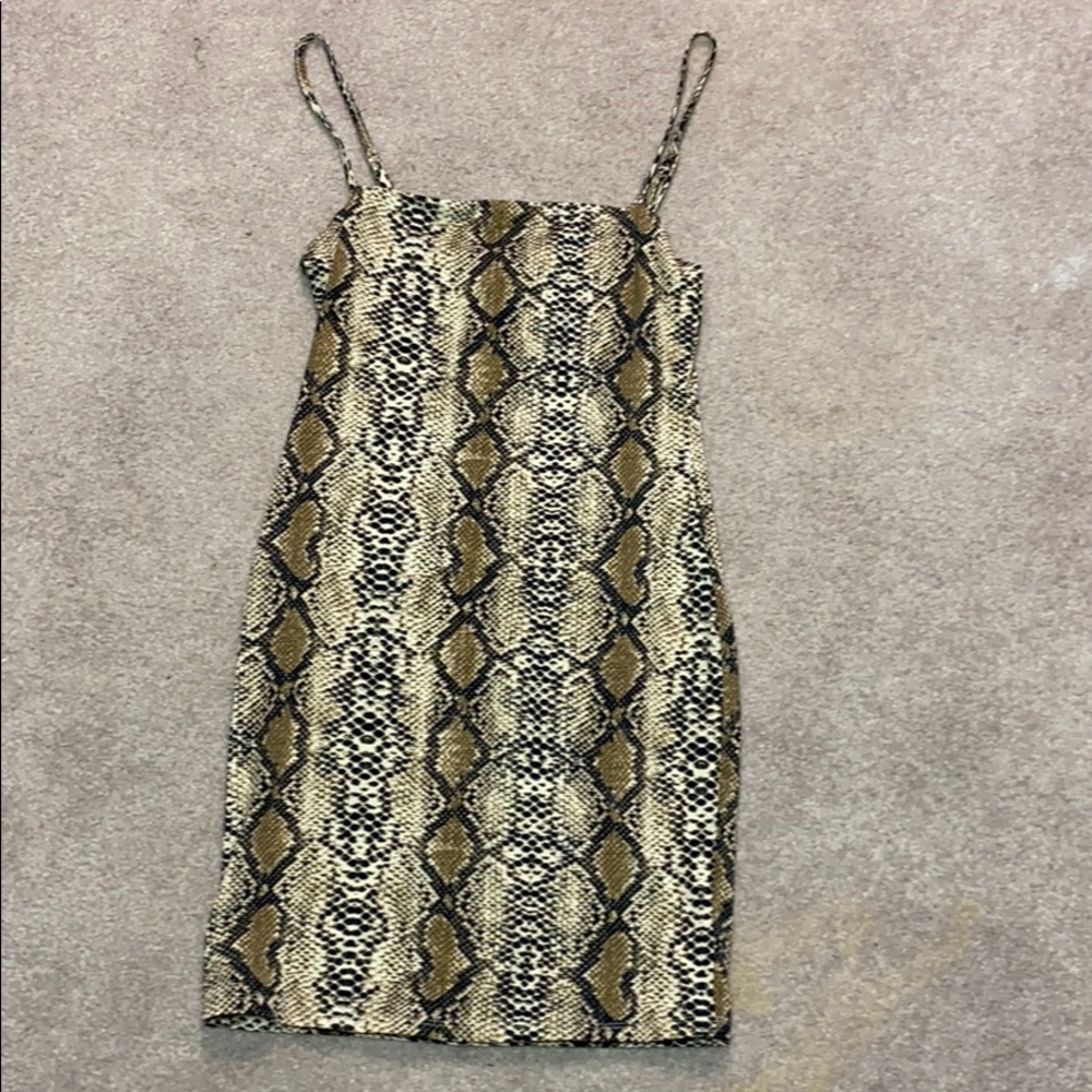 Salty Short Snakeskin Dress